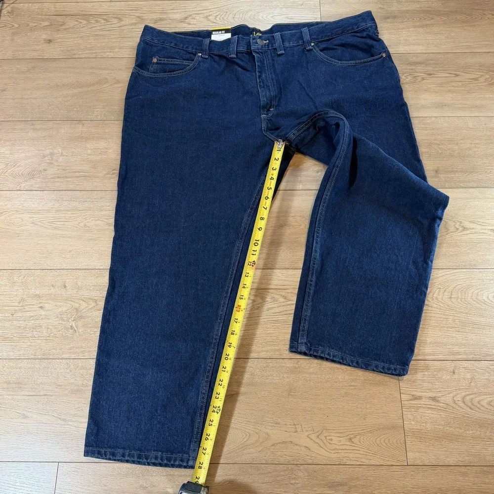 Lee Jeans Mens 50x29 Drifter Loose Fit Straight Leg Stretch Medium Blue Wash NWT